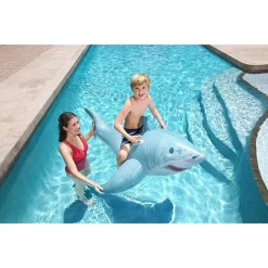 CAVALCABILE GONFIABILE A FORMA DI SQUALO 3D CON MANIGLIE 183X102CM PISCINA 41405