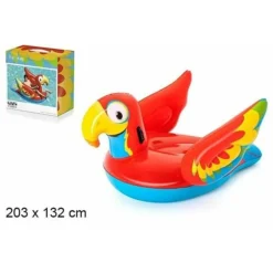 CAVALCABILE GONFIABILE PAPPAGALLO 203X132 CM BAMBINI MARE ANIMALE PISCINA 41127