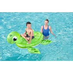 CAVALCABILE GONFIABILE TARTARUGA GALLEGGIANTE BAMBINI 140X140 CM MANIGLIE 41041