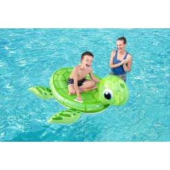 CAVALCABILE GONFIABILE TARTARUGA GALLEGGIANTE BAMBINI 140X140 CM MANIGLIE 41041