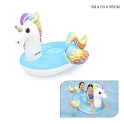 CAVALCABILE UNICORNO FANTASY GALLEGGIANTE GONFIABILE PISCINA SPIAGGIA CON MANIGLIE 41114