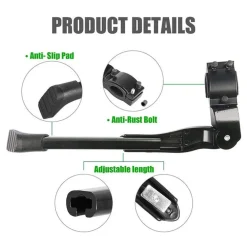 CAVALLETTO PER BICI SUPPORTO BICICLETTA LATERALE ALTEZZA REGOLABILE REFLETTORE