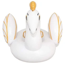 CAVALLO FASHION PEGASO CAVALCABILE GIGANTE 231 X 150 CM UNICORNO BIANCO