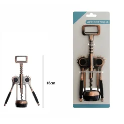 CAVATAPPI APRIBOTTIGLIE BRONZATO EFFETTO VINTAGE VINO BIRRA SOMMELIER 18CM 55368