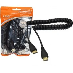 CAVO ADATTATORE A SPIRALE MOLLA DA HDMI MASCHIO A HDMI MASCHIO 2 METRI HD-M4520