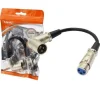 CAVO ADATTATORE AUDIO DA XLR MASCHIO A XLR FEMMINA ANGOLARE MICROFONO KL-9233