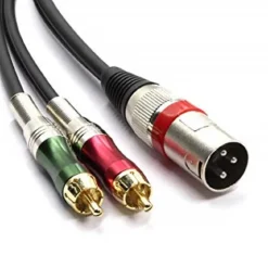 CAVO ADATTATORE AUDIO DA XLR MASCHIO A 2 RCA 30CM PER MICROFONO SPLITTER KL-9245
