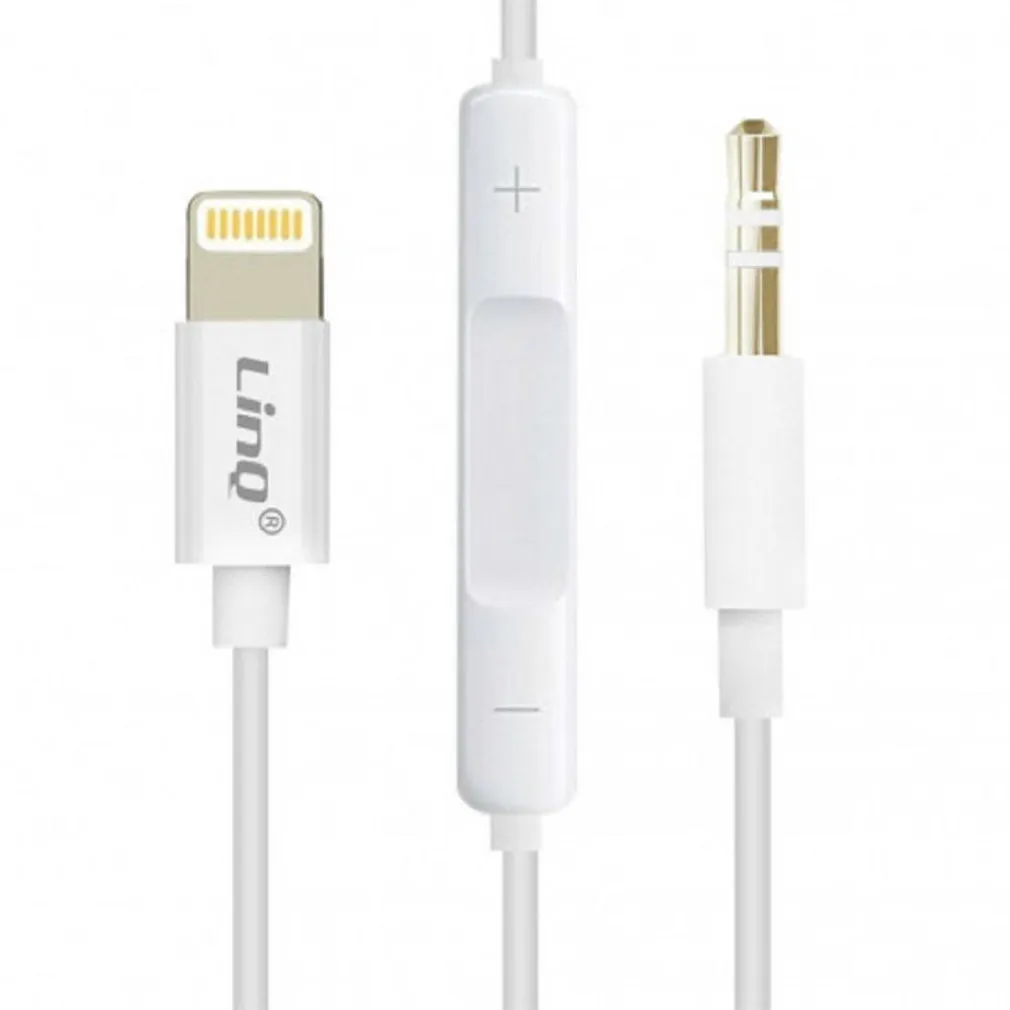 CAVO ADATTATORE AUDIO DA LIGHTNING IPHONE A AUX JACK 3,5MM MASCHIO 1MT IP-7726