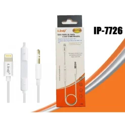 CAVO ADATTATORE AUDIO DA LIGHTNING IPHONE A AUX JACK 3,5MM MASCHIO 1MT IP-7726