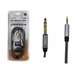 CAVO ADATTATORE AUDIO JACK 3,5MM – JACK 6,35MM 1,5 MT PER MICROFONI MIXER KL3611