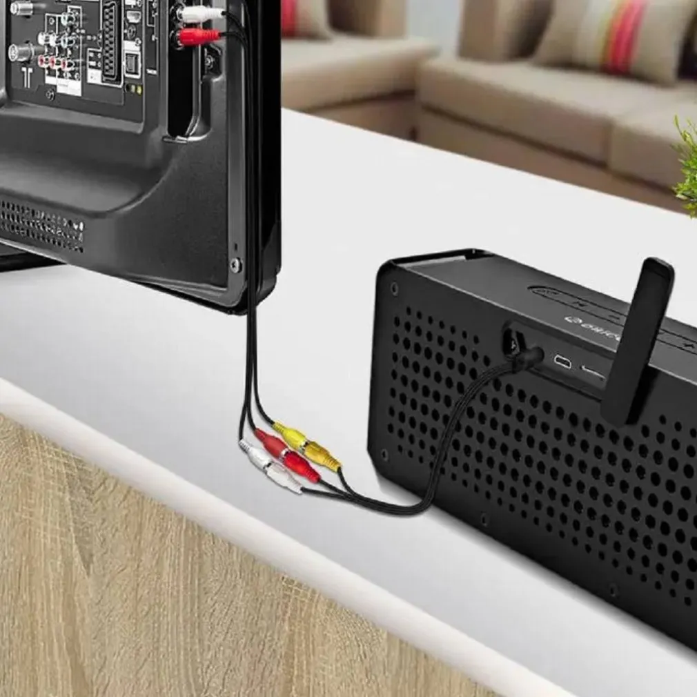 CAVO ADATTATORE AUDIO VIDEO DA JACK 3.5MM MASCHIO A 3X RCA FEMMINA 10CM AV-3RCA