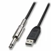 CAVO ADATTATORE PER CHITARRA DA JACK 6,5MM A USB PER PC LUNGHEZZA 3 METRI KL3623