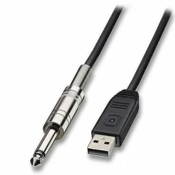 CAVO ADATTATORE PER CHITARRA DA JACK 6,5MM A USB PER PC LUNGHEZZA 3 METRI KL3623