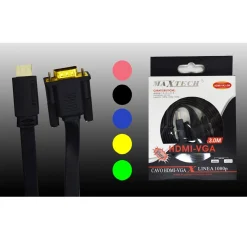 CAVO ADATTATORE VIDEO DA HDMI A VGA DA 3 METRI 1080P 24K ORO MAXTECH HDMI-VA3.0M