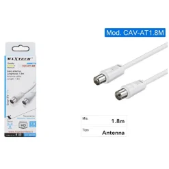 CAVO ANTENNA MASCHIO-FEMMINA 1.8MT SMART TV - TV HD INTERNET PROLUNGA CAV-AT1.8M