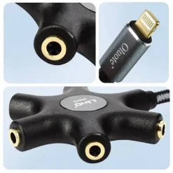 CAVO AUDIO DA LIGHTNING A 5X JACK FEMMINA ADATTATORE 5 IN 1 DA 10 METRI IP50100