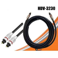 CAVO AUDIO DIGITALE OTTICO TOSLINK FIBRA OTTICA LUNGHEZZA 3 METRI HDV-3230