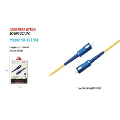 CAVO AUDIO FIBRA OTTICA CONNETTORE RAPIDO SC UPC CAVO OPTICAL MAXTECH SU-SU1.5M