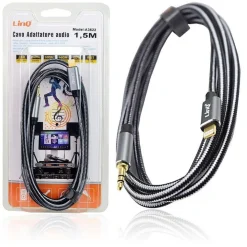 CAVO AUDIO IPHONE DA LIGHTNING A JACK MASCHIO DA 3,5 MM INTRECCIATO 1,5 MT A3522