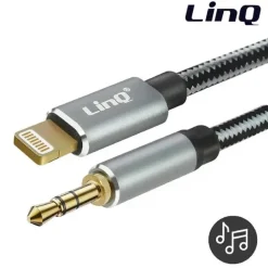 CAVO AUDIO IPHONE DA LIGHTNING A JACK MASCHIO DA 3,5 MM INTRECCIATO 1,5 MT A3522
