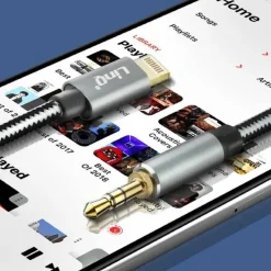 CAVO AUDIO IPHONE DA LIGHTNING A JACK MASCHIO DA 3,5 MM INTRECCIATO 1,5 MT A3522