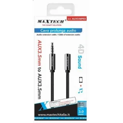 CAVO AUDIO JACK AUX 3,5 MM DA MASCHIO A FEMMINA AM/AF DA 3 MT PROLUNGA AUX3-MF03