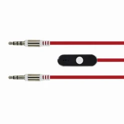 CAVO AUDIO 3,5MM AUX STEREO CON MICROFONO INCORPORATO PER SMARTPHONE 1MT MAXTECH AUX-M1M