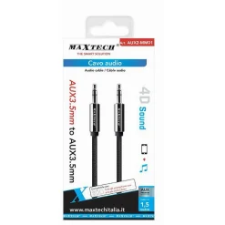 CAVO AUDIO STEREO 1.5 MT DOPPIO JACK AUX 3,5MM PROLUNGA PER SMARTPHONE AUX2-MM01