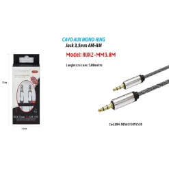 CAVO AUX 3MT AUDIO JACK 3,5MM AM/AM PROLUNGA AUX PER SMARTPHONE MAXTECH AUX2-MM3.0M