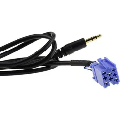 CAVO AUX PER AUTO FIAT 500 EVO ALFA LANCIA AUTORADIO MINI ISO JACK MASCHIO 3.5MM
