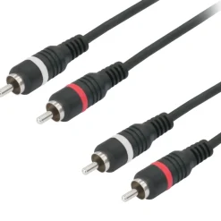 CAVO BIPOLARE RCA AUDIO VIDEO STEREO 2 X RCA MASCHIO/MASCHIO DA 3 METRI RCA-R03