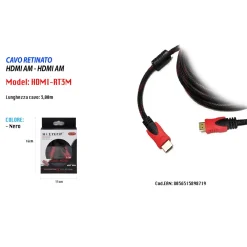 CAVO DA HDMI A HDMI RETINATO DA 3 METRI PER VIDEO 1080P 24K MAXTECH HDMI-RT3M