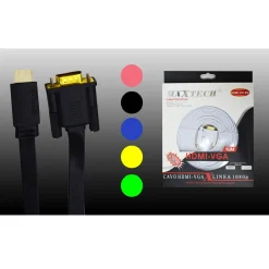 CAVO DA HDMI-VGA 10MT ADATTATORE MONITOR PC RISOLUZIONE 1080P MAXTECH HDMI-VA10M