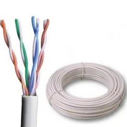 CAVO DI RETE DATI UTP CAT 6 BOBINA DA 100 MT LAN ETHERNET RJ45 INTRECCIATO GIGA