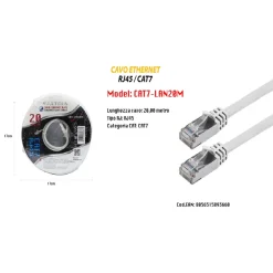 CAVO DI RETE ETHERNET CAT 7 CAVETTO LAN RJ45 20 METRI MAXTECH CAT7-LAN20M