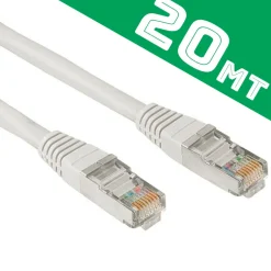 Cavo di rete Ethernet Lan RJ45 20 metri Cat5 Bobina già cablato e testato