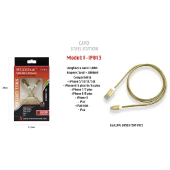 CAVO DI RICARICA PER IPHONE IPAD 5VOLT-2000MA 1MT ALTA VELOCITÀ USB MAXTECH F-IP013