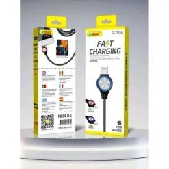 CAVO DI RICARICA RAPIDA VELOCE PER IPHONE LIGHTNING CON LUCE ILLUMINAZIONE Q-T51A