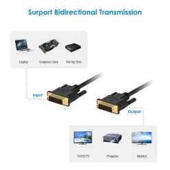 CAVO DVI A DVI DVI-D 24+1 DUAL LINK 1080P PER MONITOR PC PROIETTORE DA 3 METRI