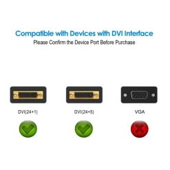 CAVO DVI A DVI DVI-D 24+1 DUAL LINK 1080P PER MONITOR PC PROIETTORE DA 5 METRI