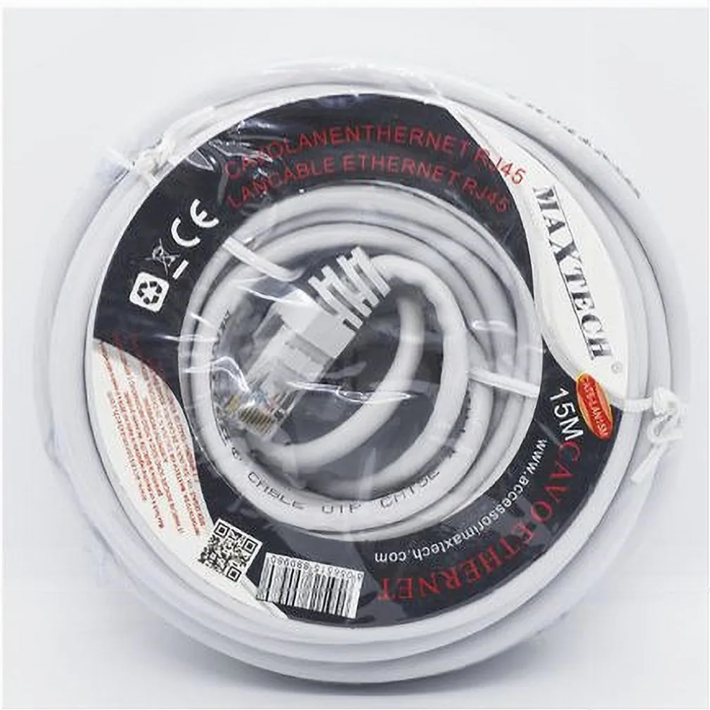 CAVO ETHERNET RETE LAN INTERNET RJ45 CAT5 15 METRI MODEM FILO PROLUNGA CAT5-15M