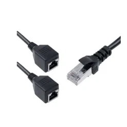 CAVO ETHERNET RJ45 PORTA LAN PORTA DA 1 A 2 ADATTATORE CONNETTORE MAXTECH SP-L01