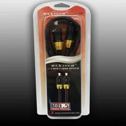CAVO FIBRA OTTICA 1.5 MT CONNETTORE PLACCATO ORO AUDIO DIGITALE FO-RT01 MAXTECH