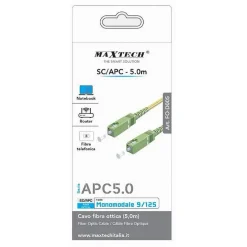 CAVO FIBRA OTTICA MONOMODALE 9/125 SC-APC 5MT PER ROUTER NOTEBOOK FO-D005-5.0M