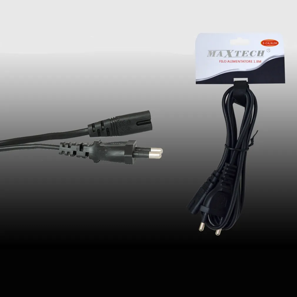 CAVO FILO ALIMENTATORE ALIMENTAZIONE ELETTRICA SPINA 1,8 METRI MAXTECH E-CA/ALIM