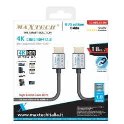 CAVO HDMI 2.0 4K ULTRA HD 1 MT HIGH SPEED 18GB/S AUDIO VIDEO CAVETTO HD2.0-1.0M