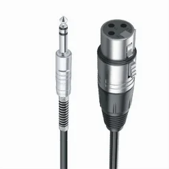 CAVO JACK 6.5 MM A XLR FEMMINA AUDIO PROLUNGA PER MICROFONO DA 1.8 METRI JXLR-05