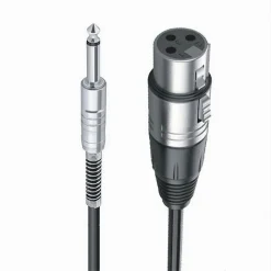 CAVO JACK 6.5 MM MONO A XLR FEMMINA AUDIO PROLUNGA PER MICROFONO 1.8 MT JXLR-01