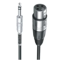 CAVO JACK 6.5MM A XLR FEMMINA AUDIO PROLUNGA PER MICROFONO DA 10 METRI JXLR-08