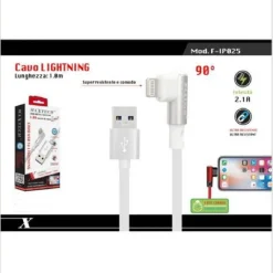 CAVO LIGHTNING 90° A USB RICARICA COMPATIBILE CON IPAD IPOD 1 MT MAXTECH F-IP025